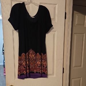 Beige by eci Black and Purple Tunic